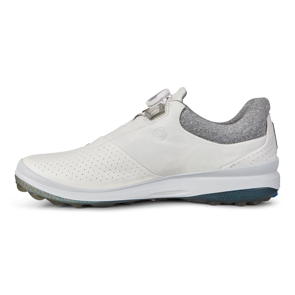 ECCO Buty Golfowe Męskie - Biom Hybrid 3 Boa - Białe - WSARPD-592